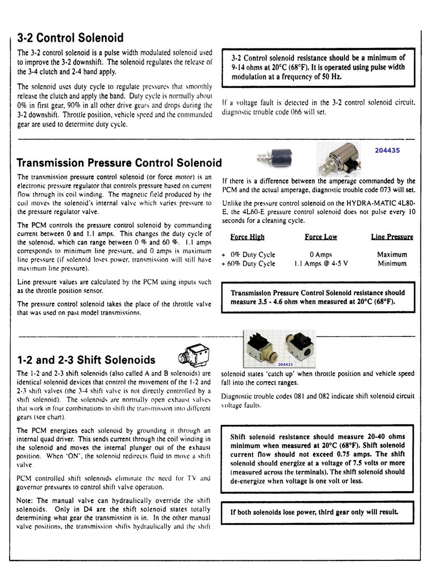 4l60e Troubleshooting Chart