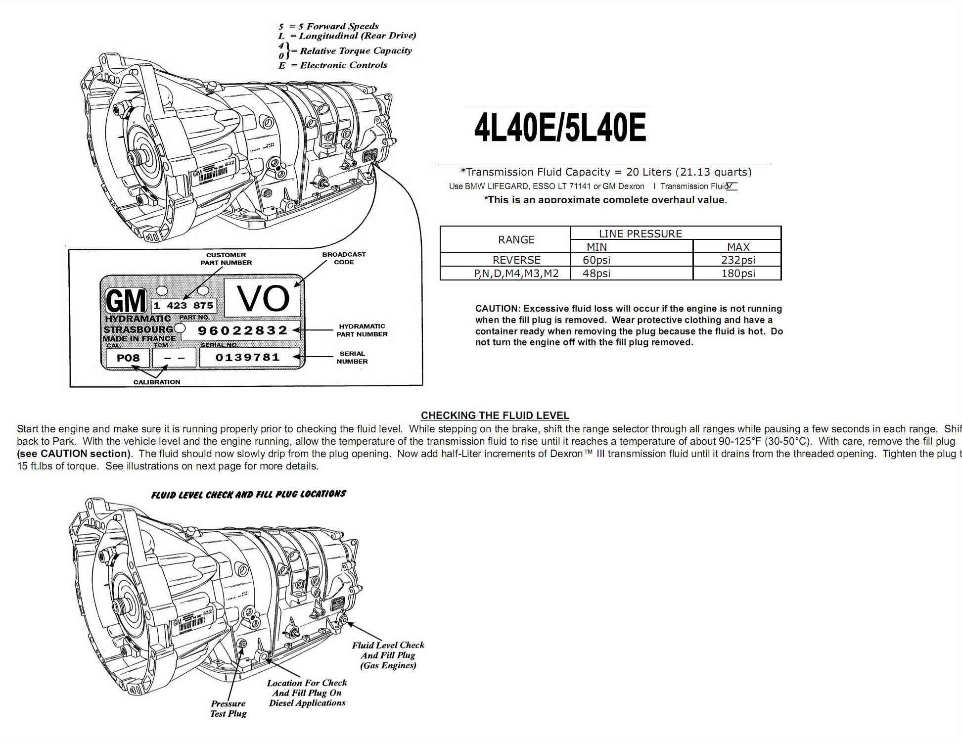 Transmission repair manuals GM 5L40E/ 5L50E | Rebuild ...