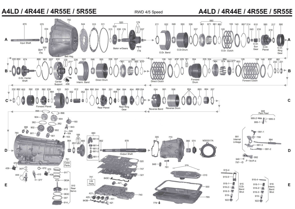 A4LD transmission diagram scheme 4r44e