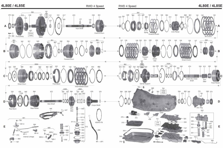 labeled 4l60e transmission diagram