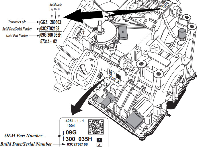 transmission code 09G TF60SN