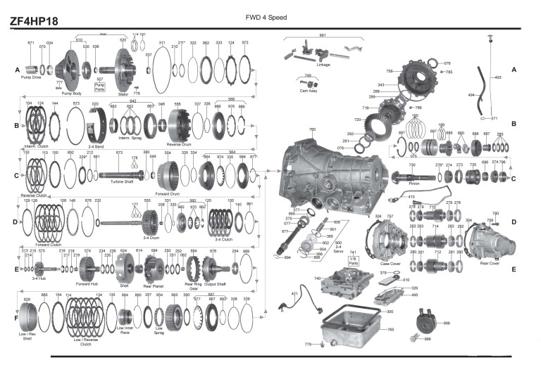 Transmission repair manuals ZF 4HP18 | Rebuild instructions