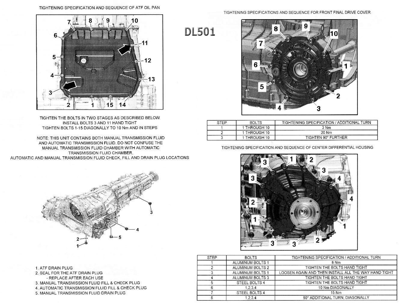 Transmission Repair Manuals Dsg 7 Dl501 0b5 S Tronic Rebuild Instructions