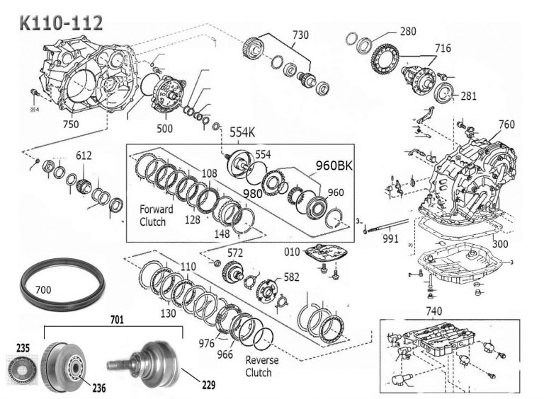 Transmission repair manuals K310/K311/K312/K111/K112 - Rebuild instructions